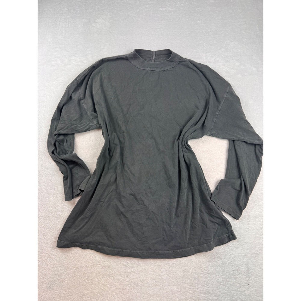 Free People We The Free Be Free Tunic Top Mock Neck Long Sleeve Charcoal Black S
